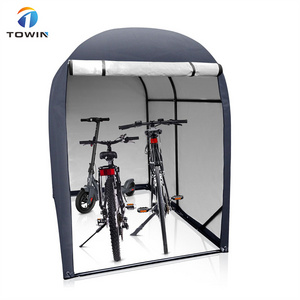 Portable Outdoor Storage Shed 120x163x176cm Canopy Shelter with Roll-up Zipper Door for Bike Motorcycle