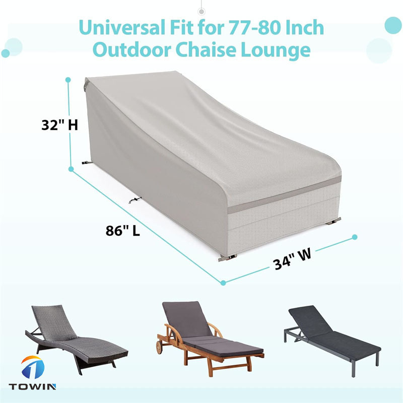 High Quality Factory Direct Hot Sales Patio Garden Yard Outdoor Waterproof Beach Chair Chaise Lounge Chair Cover Reclining Cover