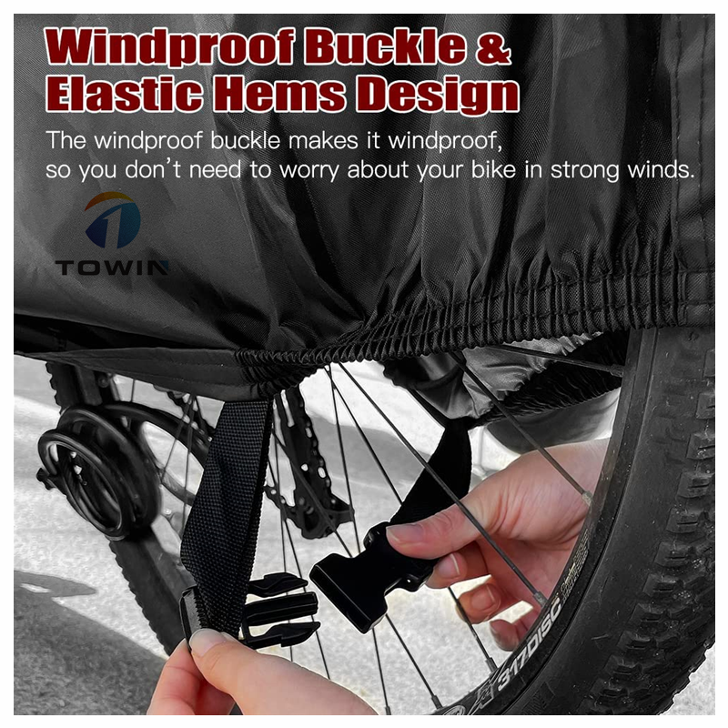 Outdoor Waterproof UV Protection Polyester Tear Resistant Dust Bike Cover Heavy Duty Bicycle Cover for All-Season