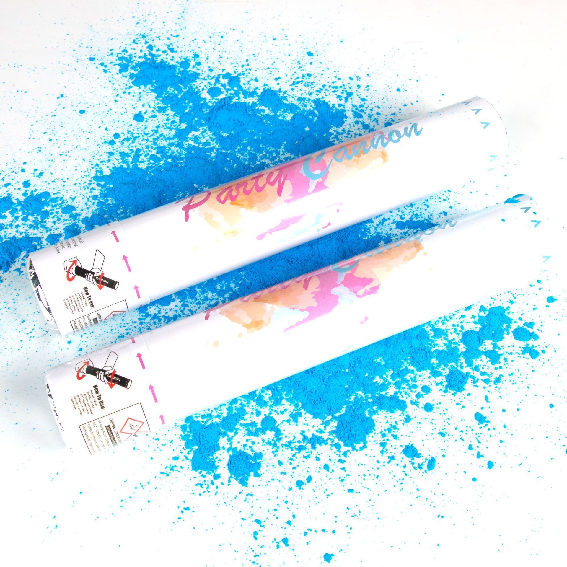 Hot Selling Baby Shower Party Supplies Wedding Decoration Pink Blue Smoke Powder Gender Reveal Confetti Cannon