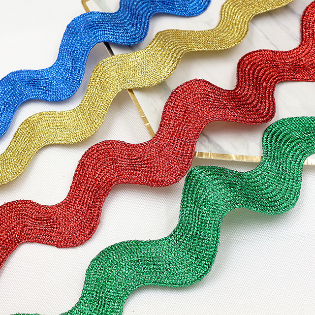 high quality 100% polyester Zigzag Tape 2.5cm wide  Ric Rac Trim Zig Zag Lace trim