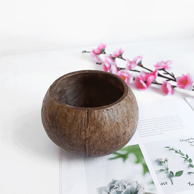 wholesale 100% Natural coconut shell bowl for candles