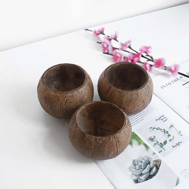 wholesale 100% Natural coconut shell bowl for candles