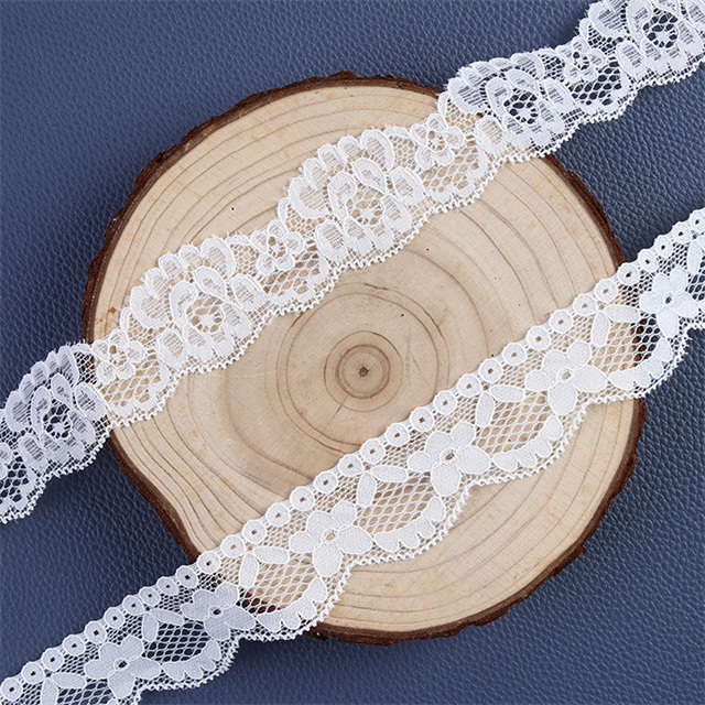 wholesale French elastic  Lace Fabric 2020 White Nylon decorative Laces Elastic Trim for bra