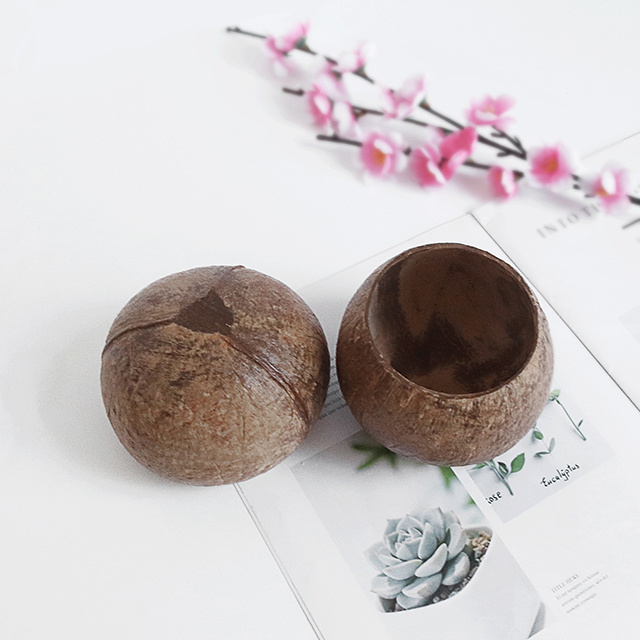 cheap  Handcrafted 100% empty Coconut Shell Bowls For Making Candles