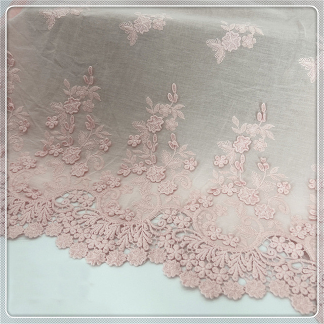 wholesale can be dyed eyelet fabric pure white cotton embroidery lace fabric