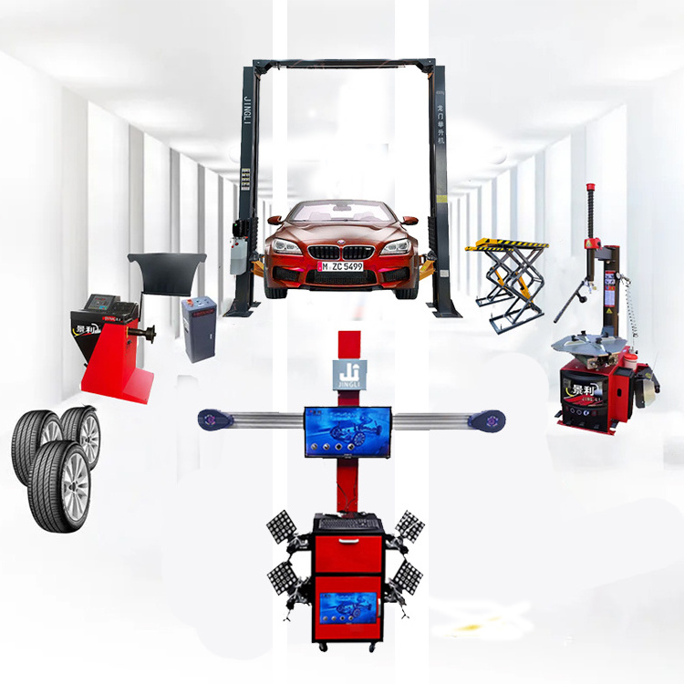 tire changer combo car garage equipment 3D car wheel alignment 2 post lift  4T car lifter hydraulic