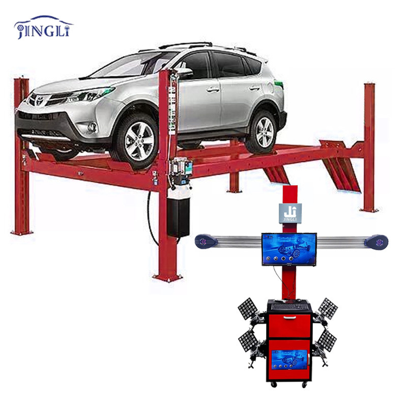 sale A full set of car lift 3d wheel alignment Tire changer machine and wheel balancer combo