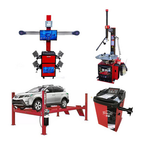 sale A full set of car lift 3d wheel alignment Tire changer machine and wheel balancer combo