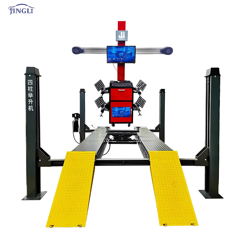 sale A full set of car lift 3d wheel alignment Tire changer machine and wheel balancer combo