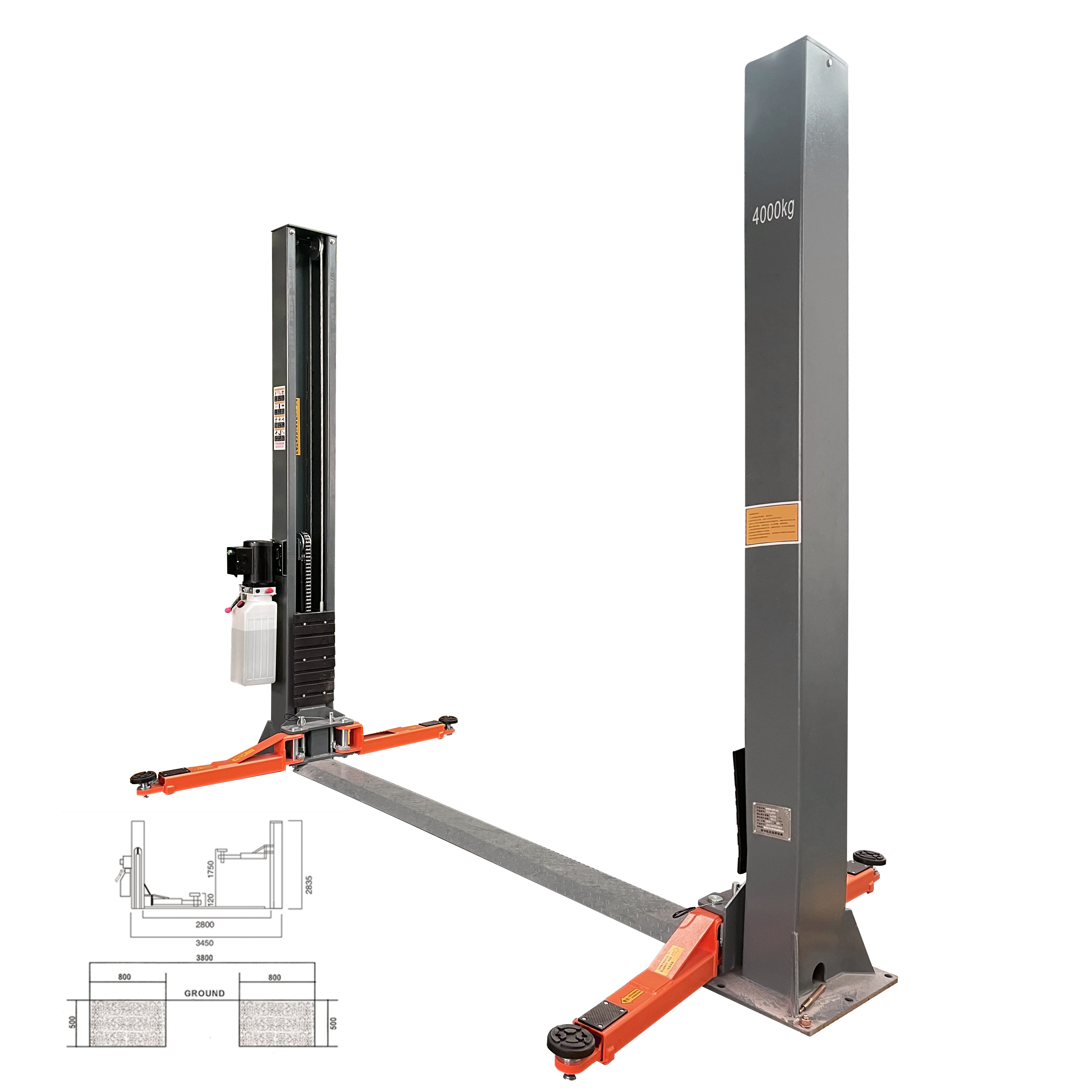 Two Post Car Lifter 4 Tons Car Lifting Machine For Sale Hydraulic 2 Two Post Car Lift