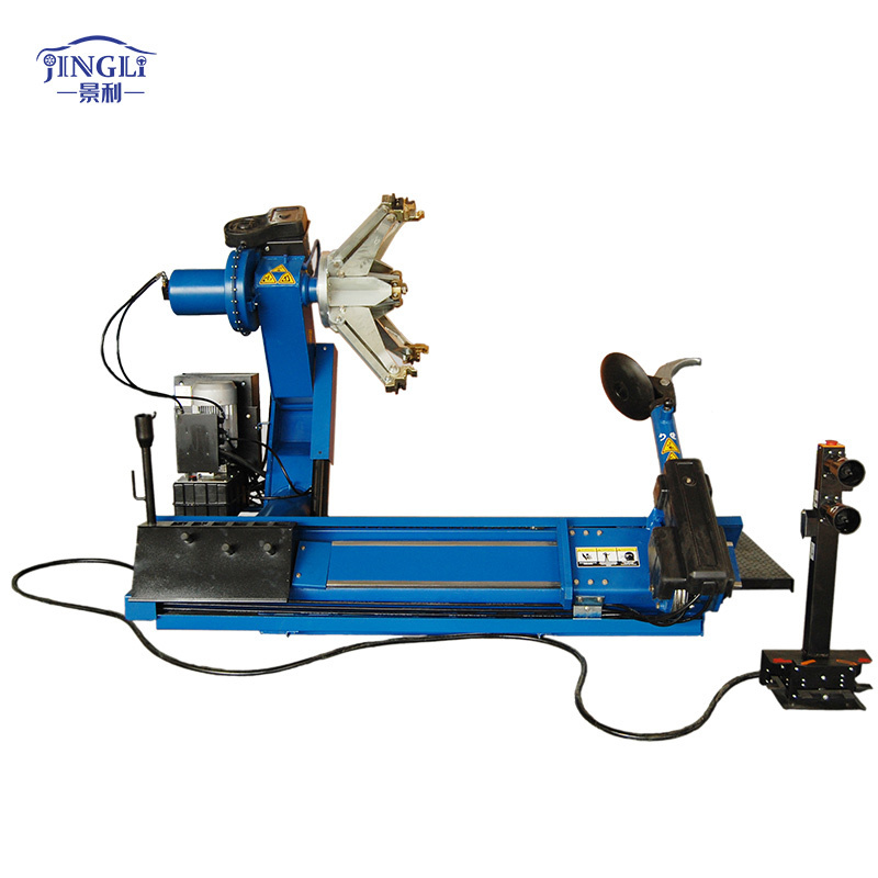 heavy duty tyre changer for large vehicle wheel repair maintenance