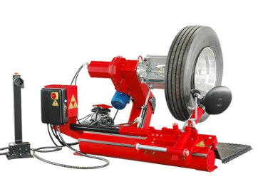 heavy duty tyre changer for large vehicle wheel repair maintenance