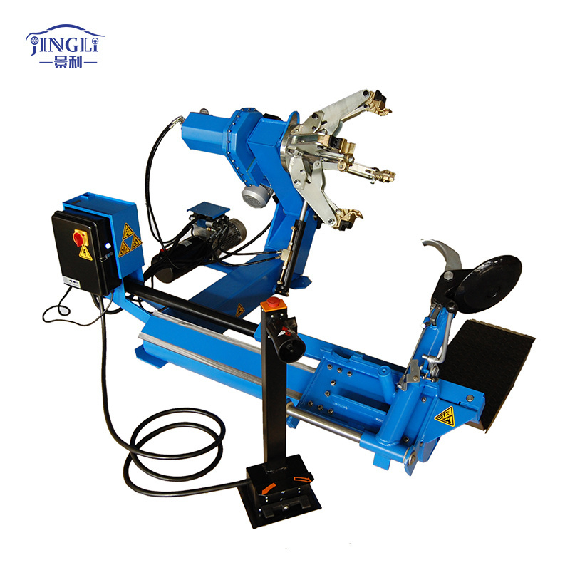 heavy duty tyre changer for large vehicle wheel repair maintenance