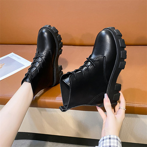 thick sole heel slip on cheap boots for ladies ankle boots heels women shoes