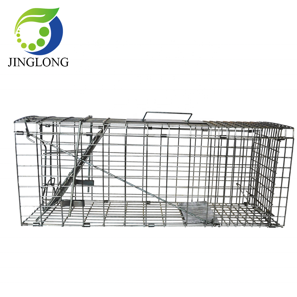 Large Two Doors Humane Metal Wire Live Wild Animal Trap Cage Trap