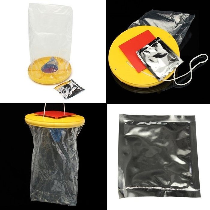 Indoor Outdoor Automatic Hanging Fruit Fly Flies Bug Trap Bait Catcher Killer Bag Plant Disposable