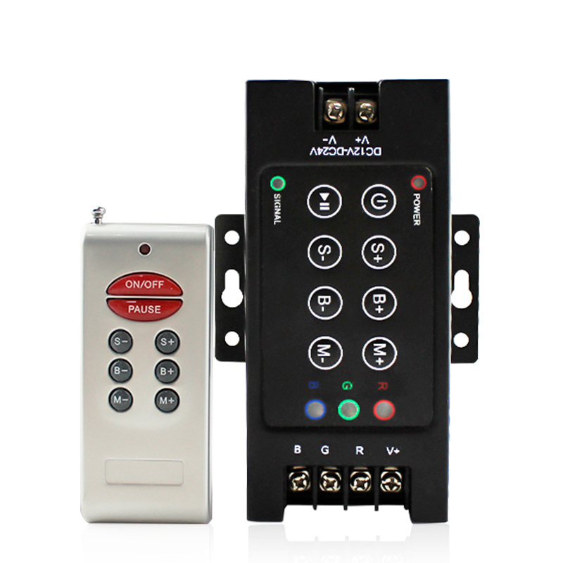 CE 8 Keys 12V 24V LED RF RGB Remote Controller 360W Dimmer Switch For RGB SMD 3528 5050 LED Strip