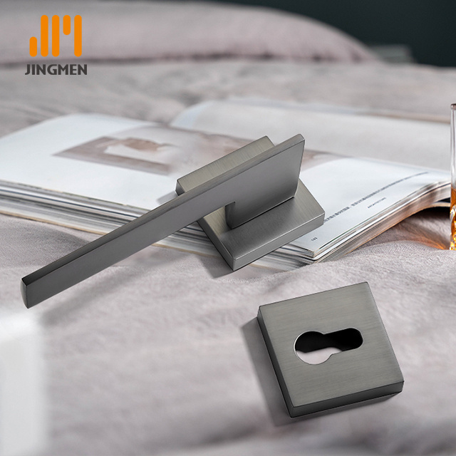 Newly developed and designed indoor silent bathroom square door handle lock