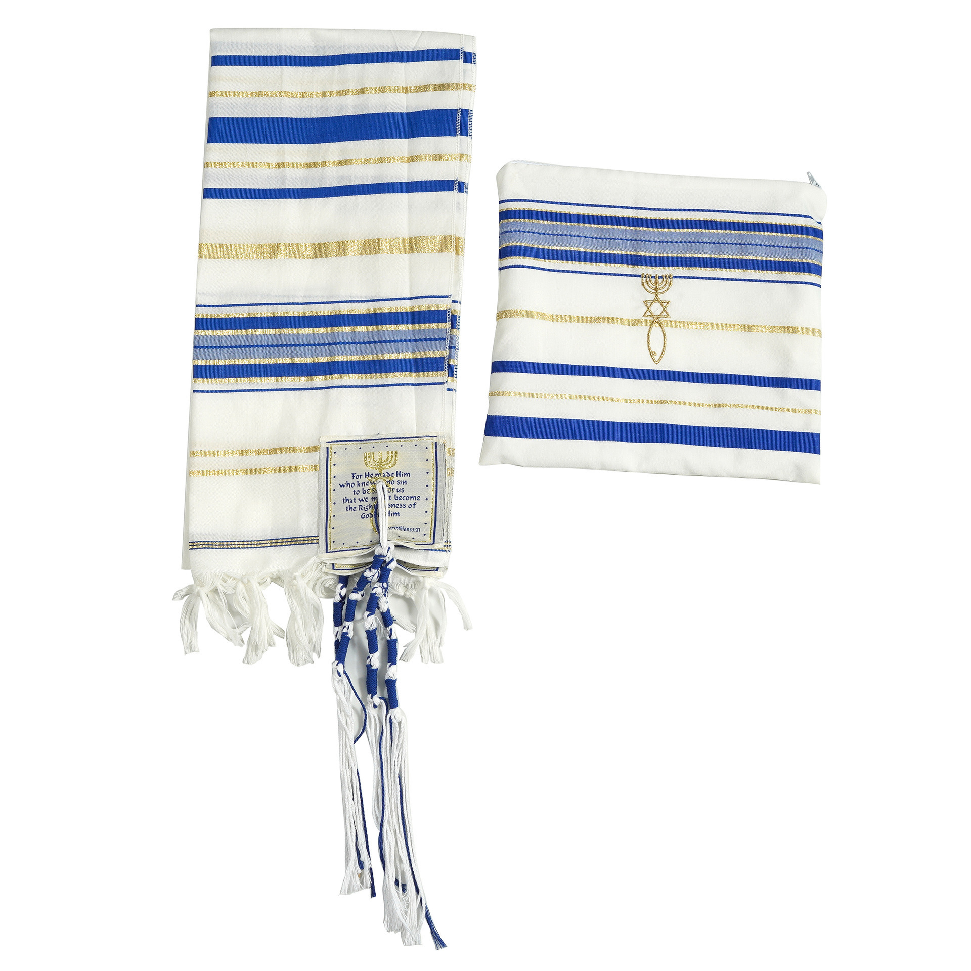 Stock Israel 50*180cm polyester jewish prayer shawl prayer scarves