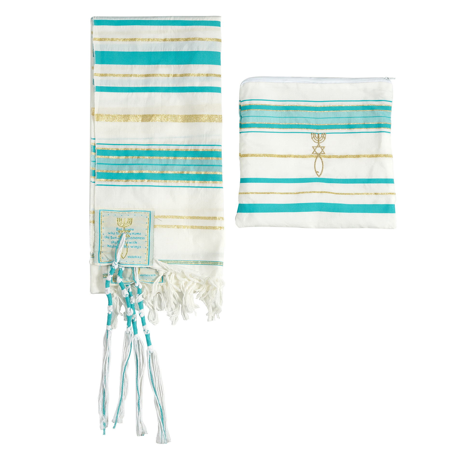 Stock Israel 50*180cm polyester jewish prayer shawl prayer scarves