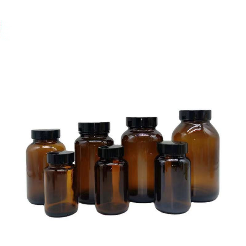 Cough syrup coffin amber color 10 ml 30 ml 50 ml screw cap glass pharmacy bottle