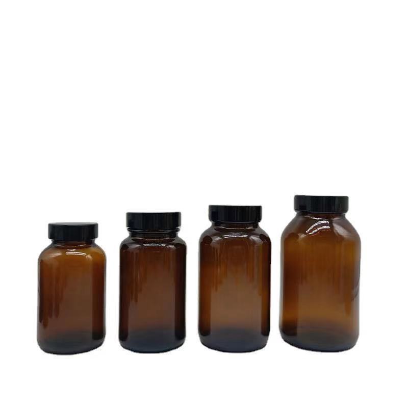 Cough syrup coffin amber color 10 ml 30 ml 50 ml screw cap glass pharmacy bottle