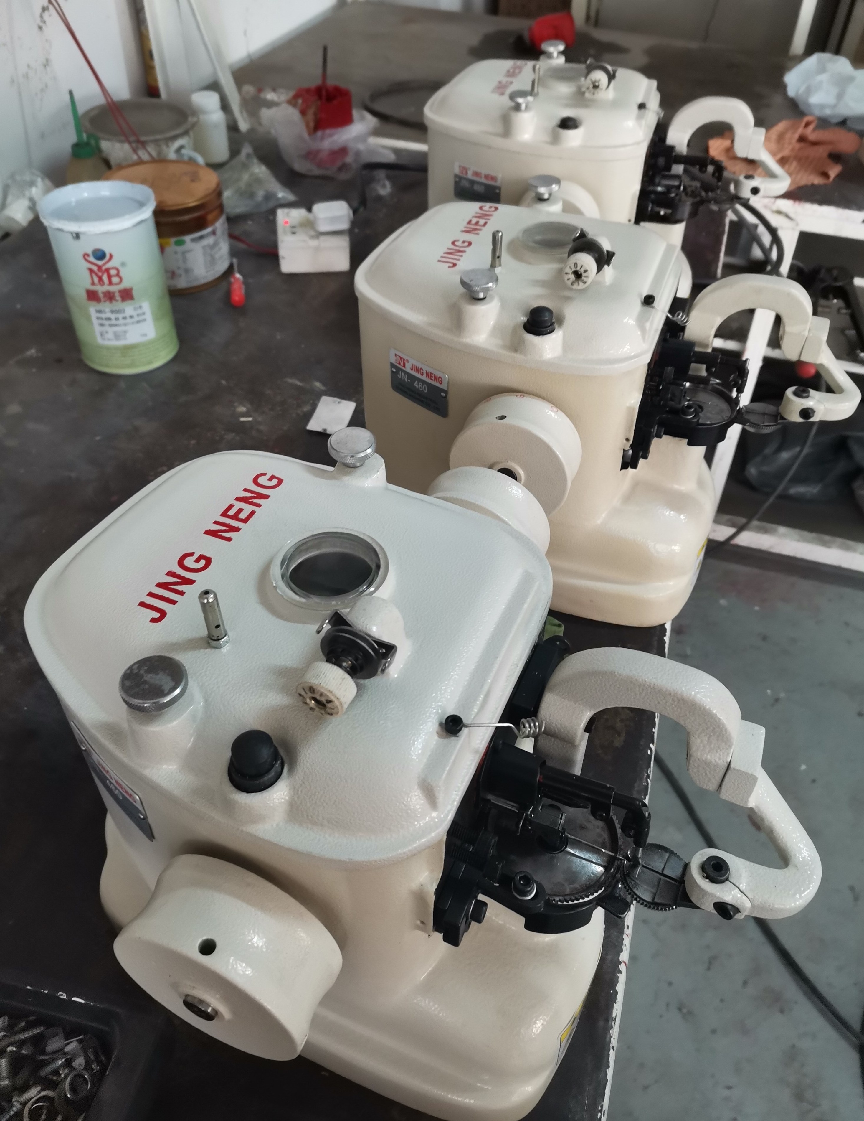 JN-460 automatic lubrication disc feed overseaming machine shoes machine making