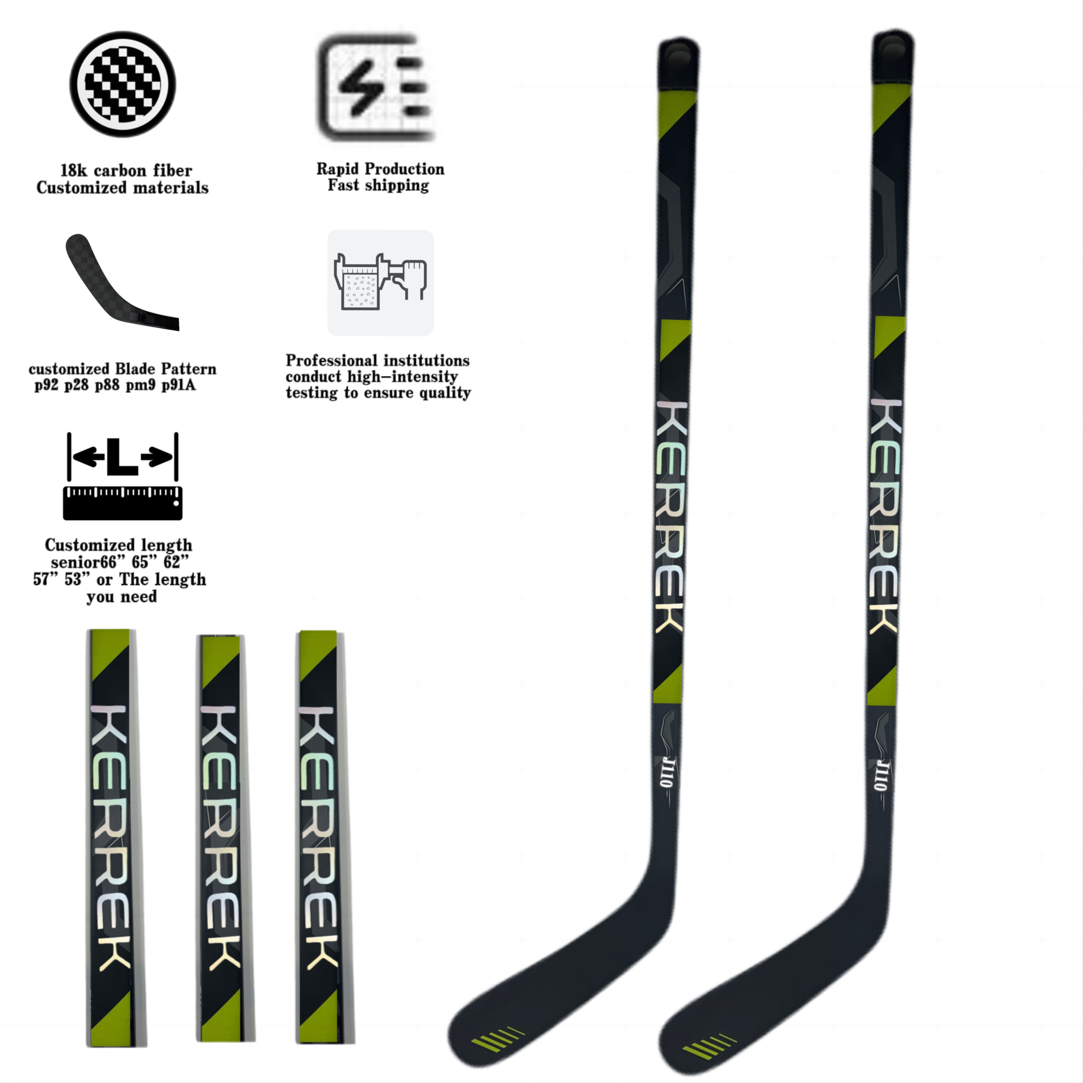 Best Carbon Fiber Ice Hockey Stick Super Light Carbon Fiber Lacrosse Shaft Hockey Training Personalized UD Mini hockey sticks