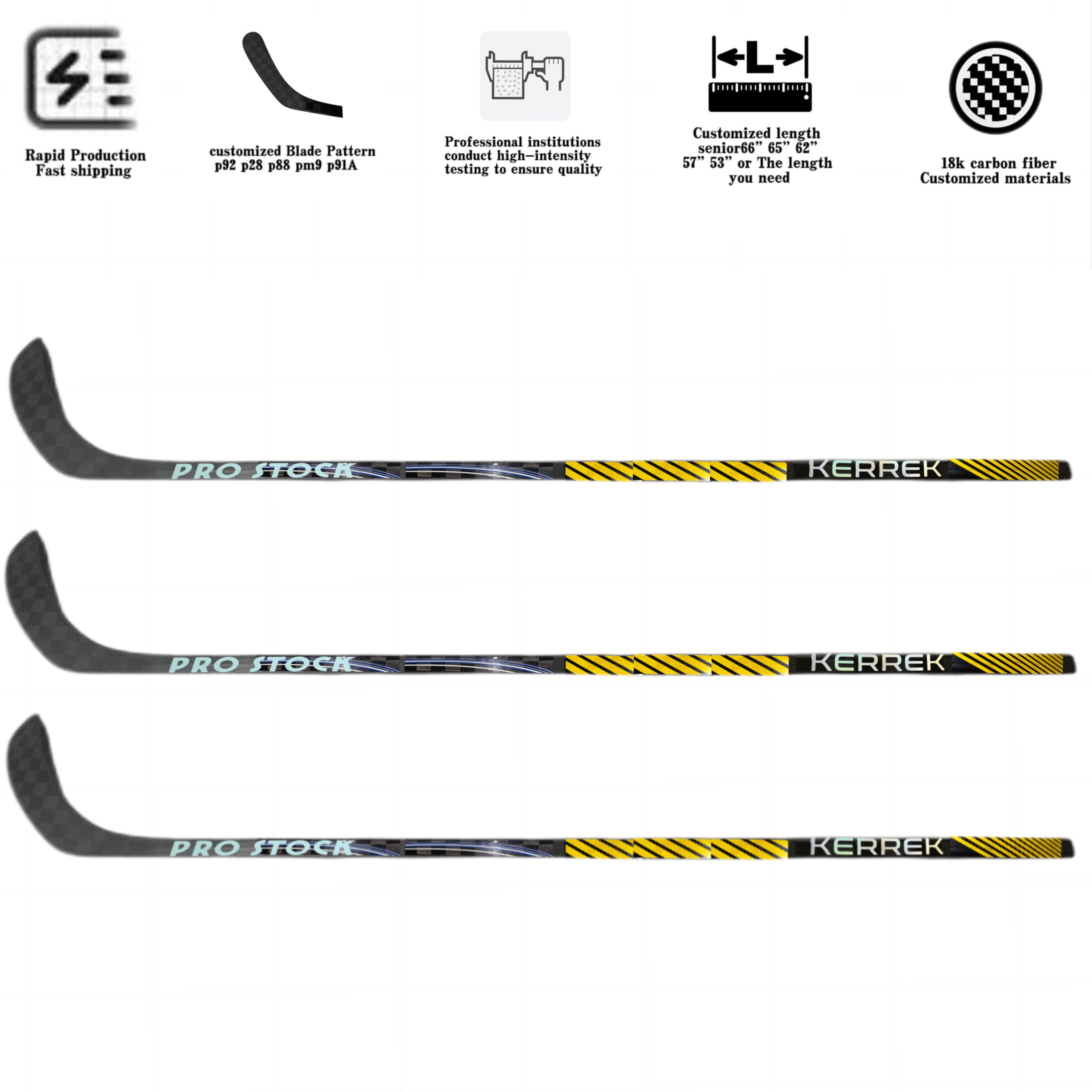 2024 Customized Ice Hockey Stick Rubber Ball Lacrosse Brush Double Sides Sharewood Ball Field Hockey Stick New  Hockey Stick