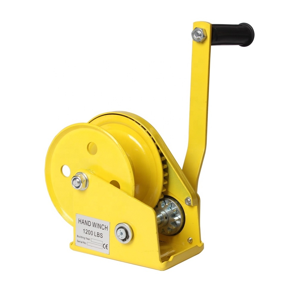 1200-2600LBS auto brake hand winch with cable