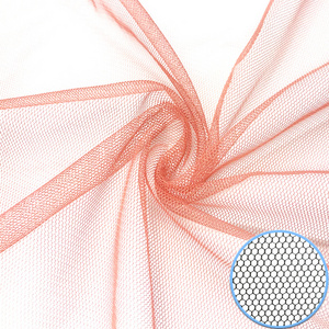 Comfortable Nylon Mesh Glitter Net Tulle Fabric Flower Embroidery Lace Fabric For  Dress