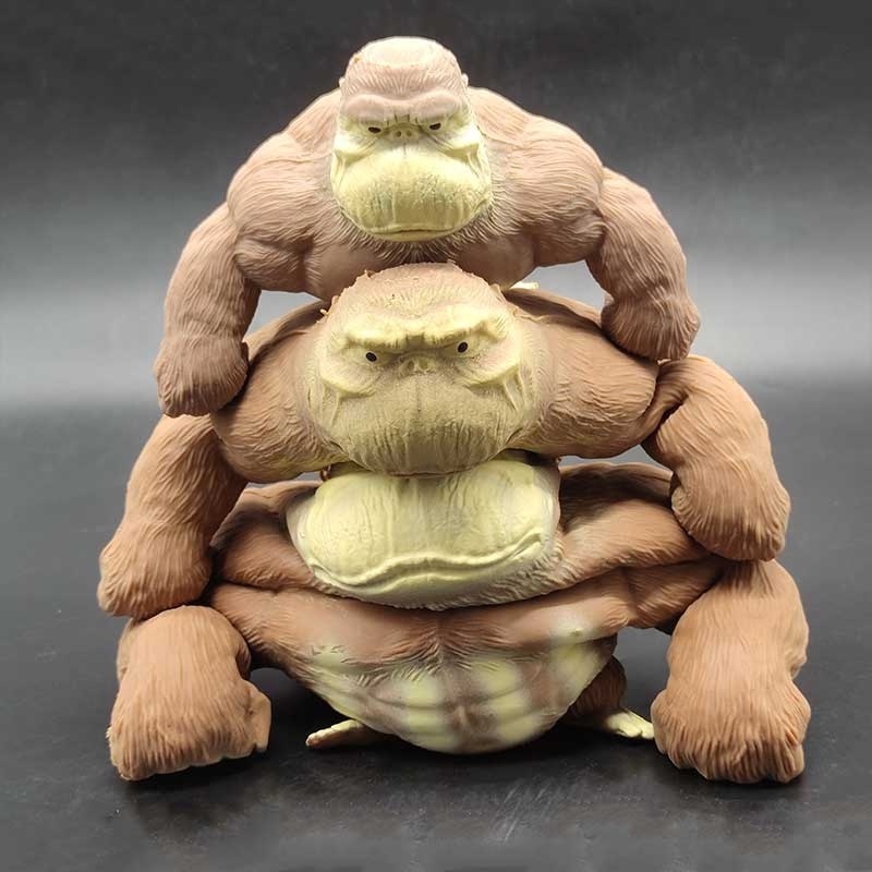 New Wholesale OEM ODM TPR Monkey Stress Relief Squeeze Chimpanzees Fidget Toys Strong Stretch Squeeze Stretchy Gorilla Toy