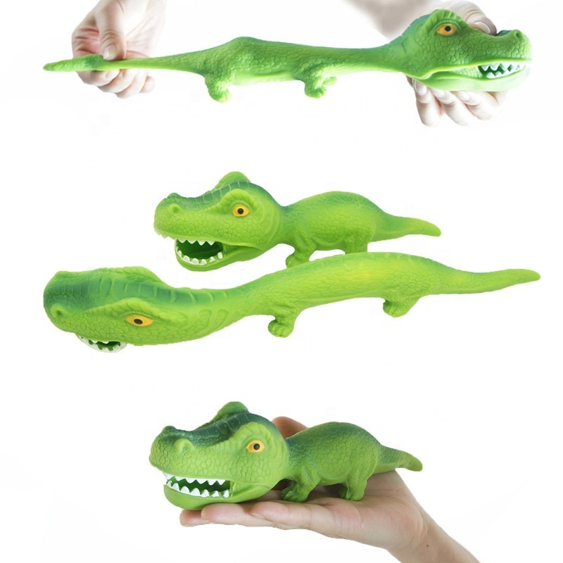 Wholesales Promotional Gifts Stretchy Dinosaur Shaped Sand Filled Stress Fidget Stress Squeeze Toys for Kids