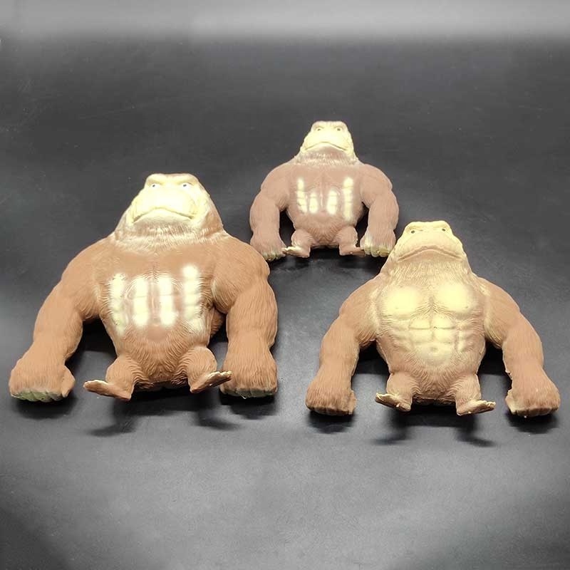 New Wholesale OEM ODM TPR Monkey Stress Relief Squeeze Chimpanzees Fidget Toys Strong Stretch Squeeze Stretchy Gorilla Toy