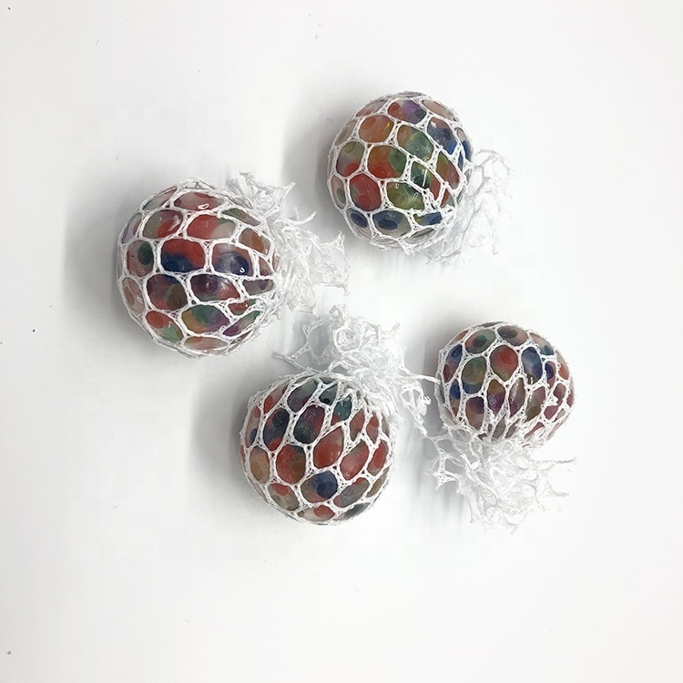 5CM 2 Inch 50MM Capsules Toy Balls Stress Mesh Beads Ball Wholesale Stretchy Vent Anti Stress Fidget Squeeze Grape Toy