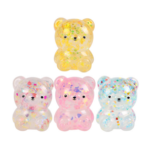 Wholesale Eco-Friendly Toy Kawaii Maltose Bear Soft Stress Glitter Fidget Squeeze Toy For Kids