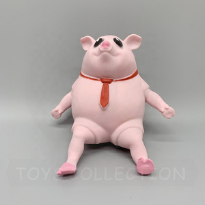 Adult Children Toy Cute Funny Pink TPR Anti Stress Stretchy Piggy Stress Squishy Pig For Squeeze Toys