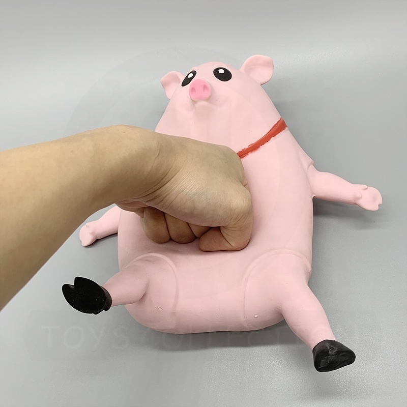 Adult Children Toy Cute Funny Pink TPR Anti Stress Stretchy Piggy Stress Squishy Pig For Squeeze Toys