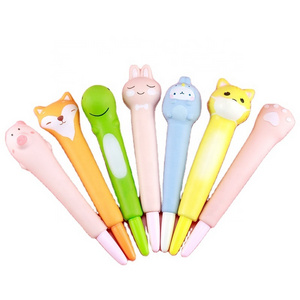 Wholesales Custom School Supplies Stationery Ballpoint Soft Pen Set Stationery Gift Squishy Pen Cute School Supplies Kawaii Pen