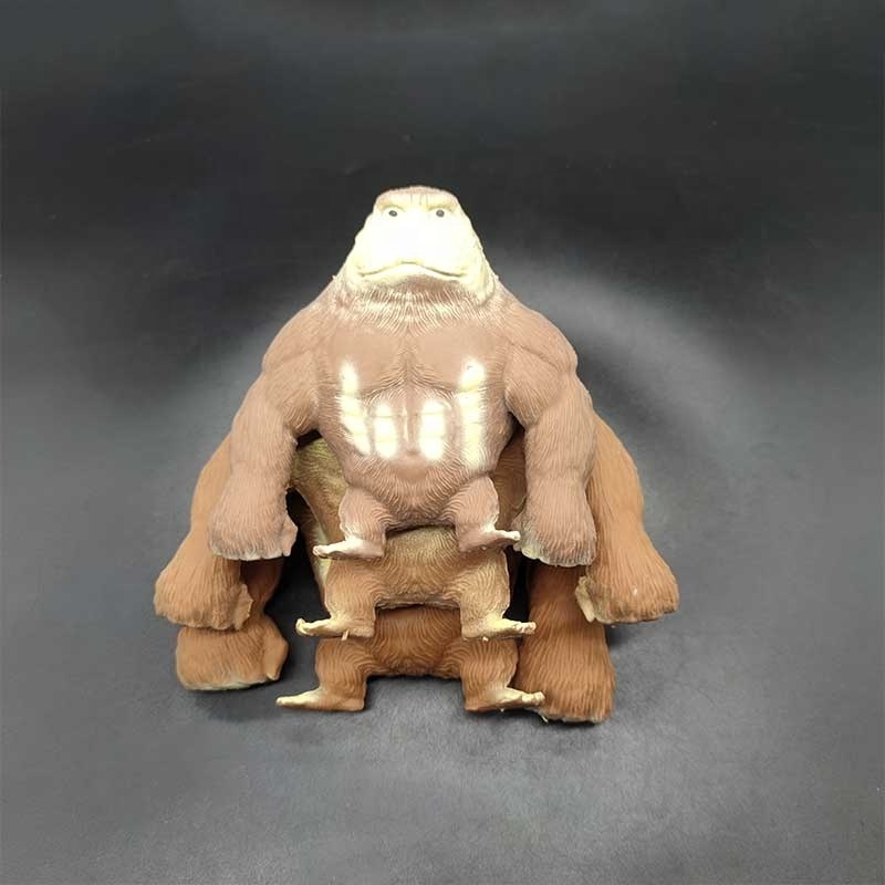 New Wholesale OEM ODM TPR Monkey Stress Relief Squeeze Chimpanzees Fidget Toys Strong Stretch Squeeze Stretchy Gorilla Toy