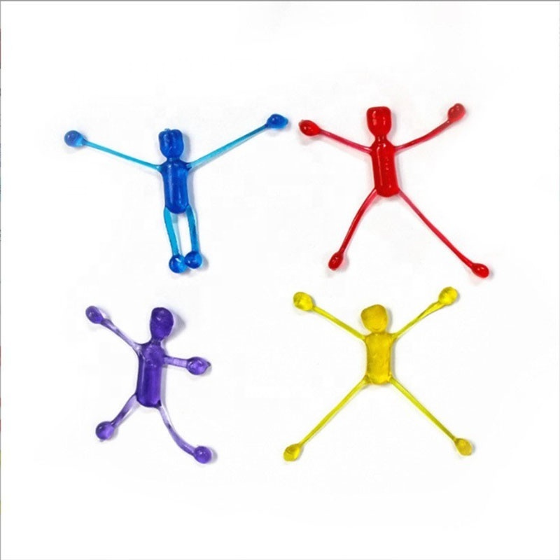 JO Factory Cheap Toy Colorful Small Stretchy Sticky Man For 32mm Vending Capsule