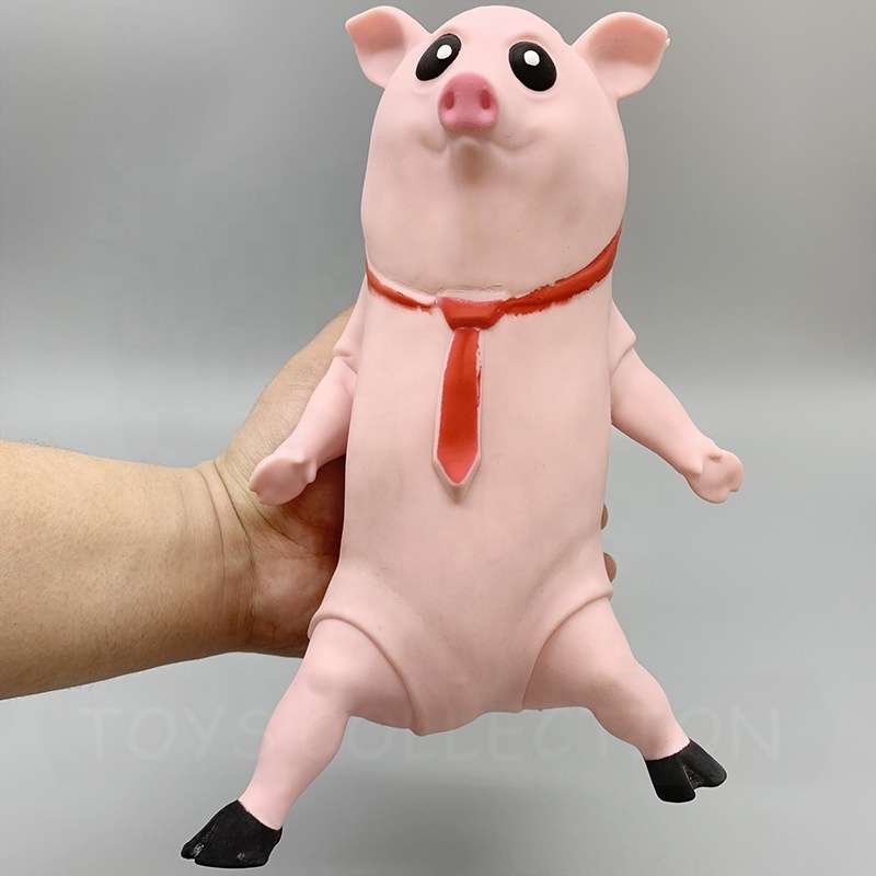 Adult Children Toy Cute Funny Pink TPR Anti Stress Stretchy Piggy Stress Squishy Pig For Squeeze Toys