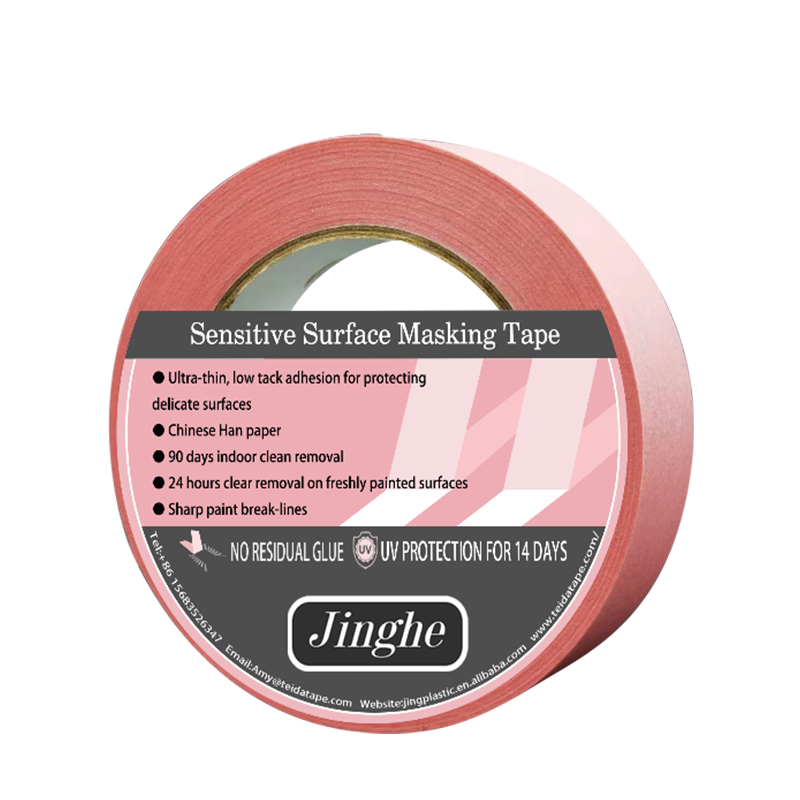 Pink low tack masking tape