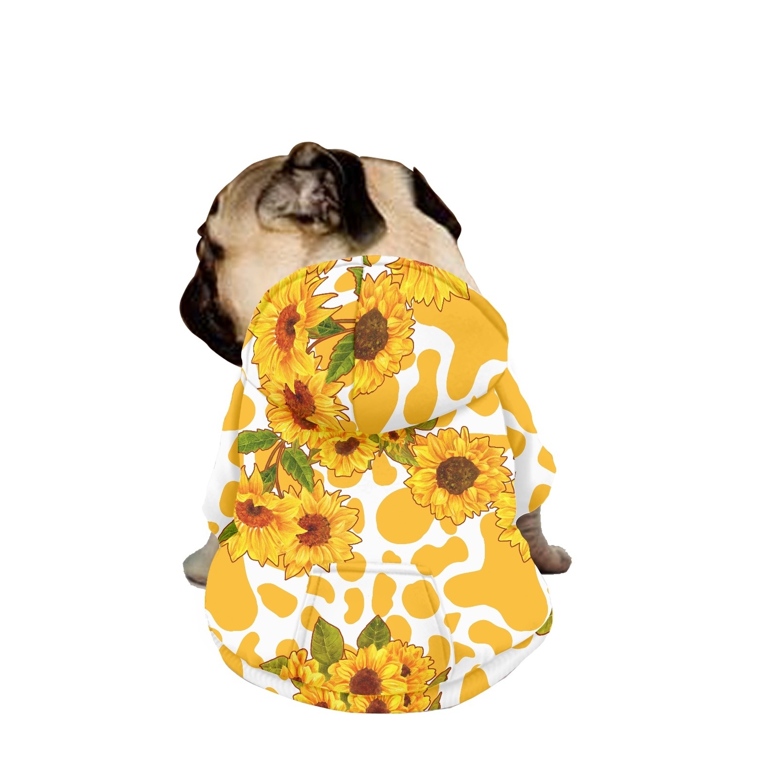 High Quality Dog Hoodie Plain Pet Clothing Sunflower With Leopard Print Dogs Hoodie For Personalized Pet Dog Leopard Hoodie