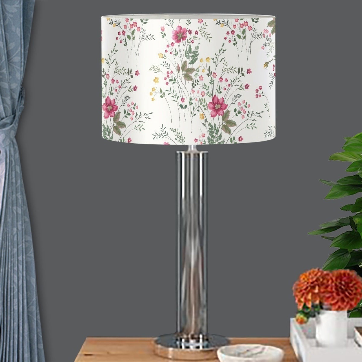 Print On Demand Custom Round Lampshade Sublimated Home Decoration Easily Assembled Wholesale Lamp Cover With Metal Wire Frame