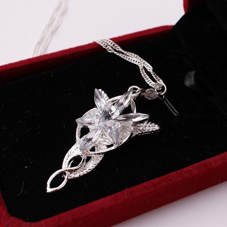 Fashion Lord of the Rings Evenstar Pendent Movie Jewelry Crystal Twilight Star Necklace