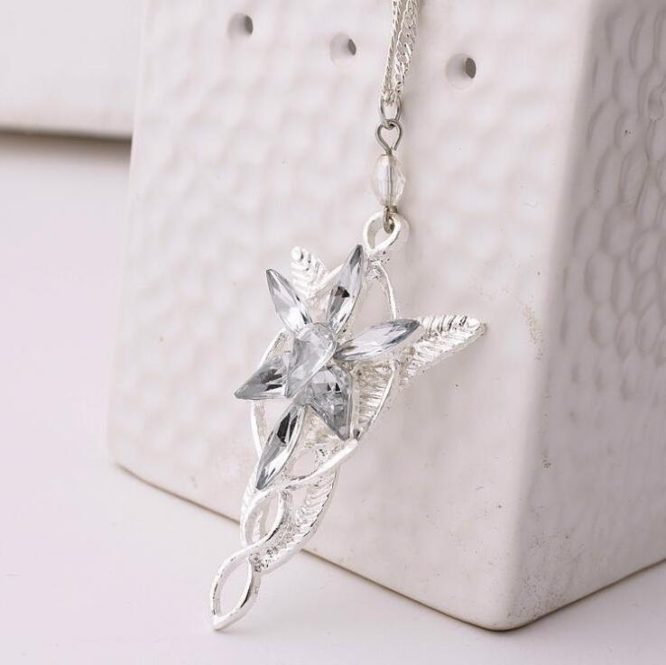 Fashion Lord of the Rings Evenstar Pendent Movie Jewelry Crystal Twilight Star Necklace