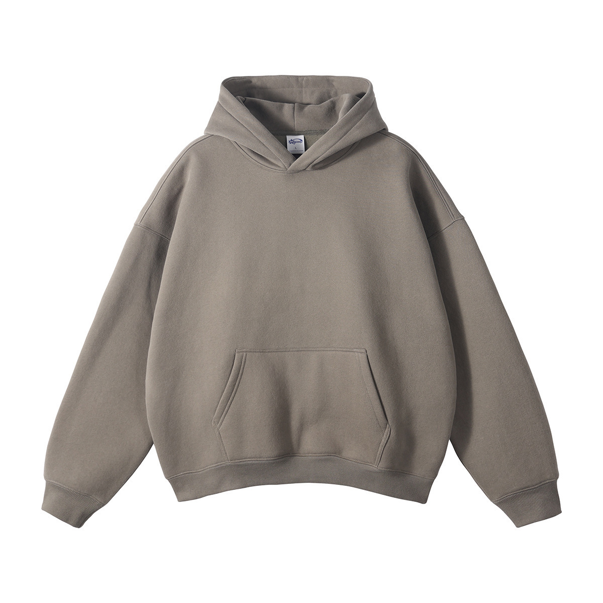 high quality oversized drop shoulder hoodie stringless heavy weight cotton stringless men's hoodie