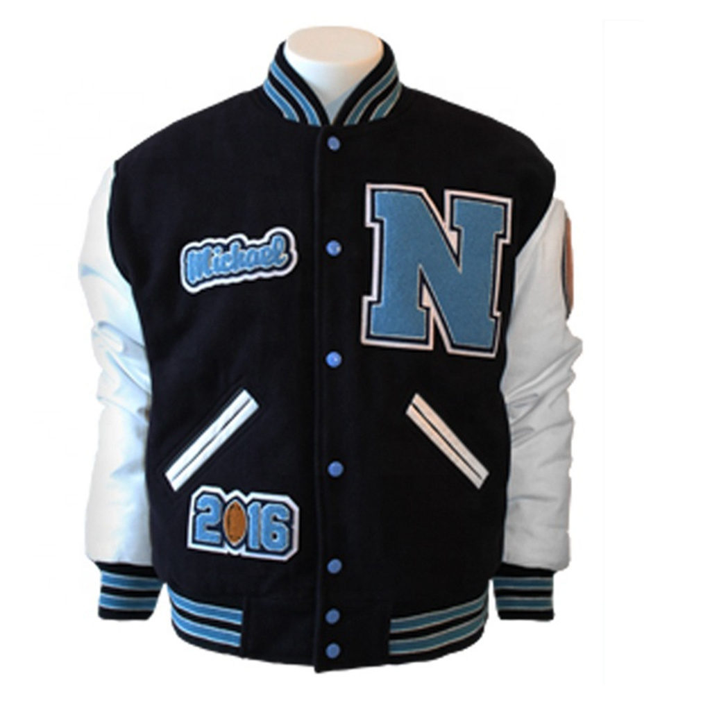 Wholesale custom logo baseball bomber jacket mens letterman jackets